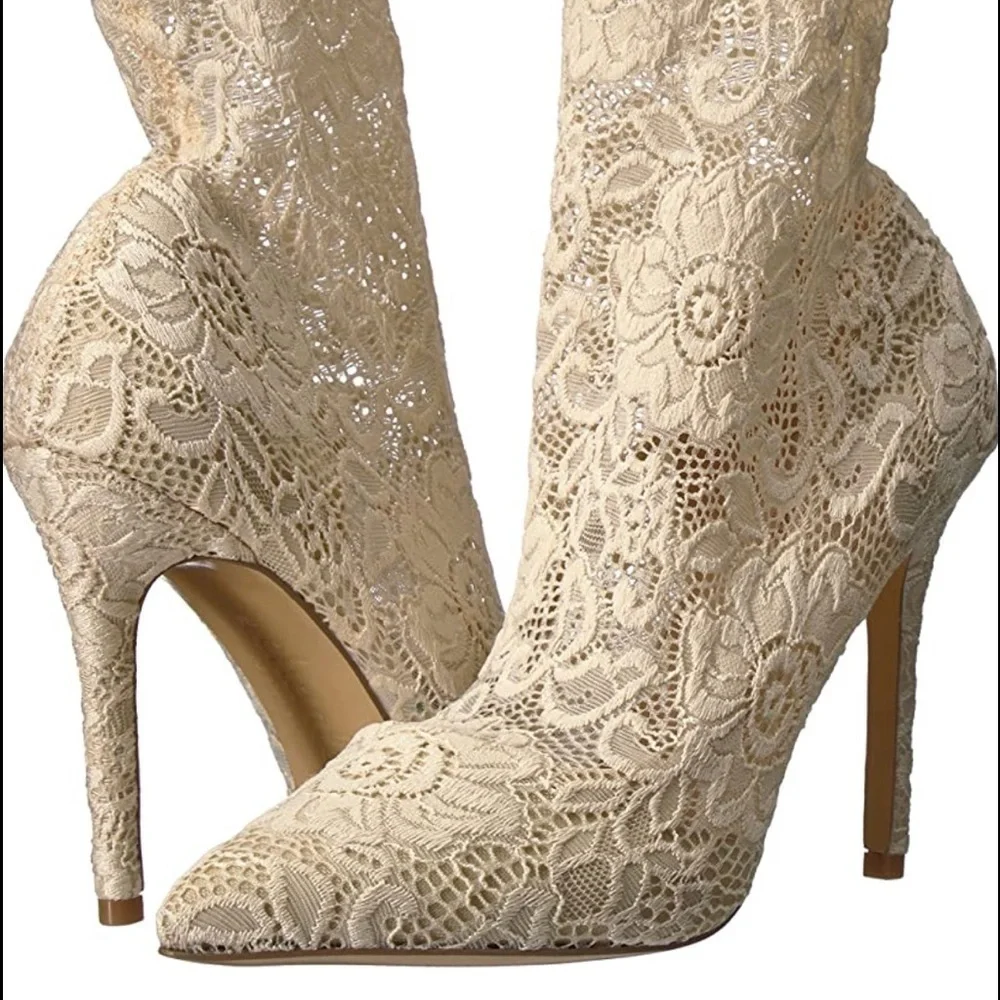 Charles by Charles David Sz 6 Women's Player Elastic Lace Boots